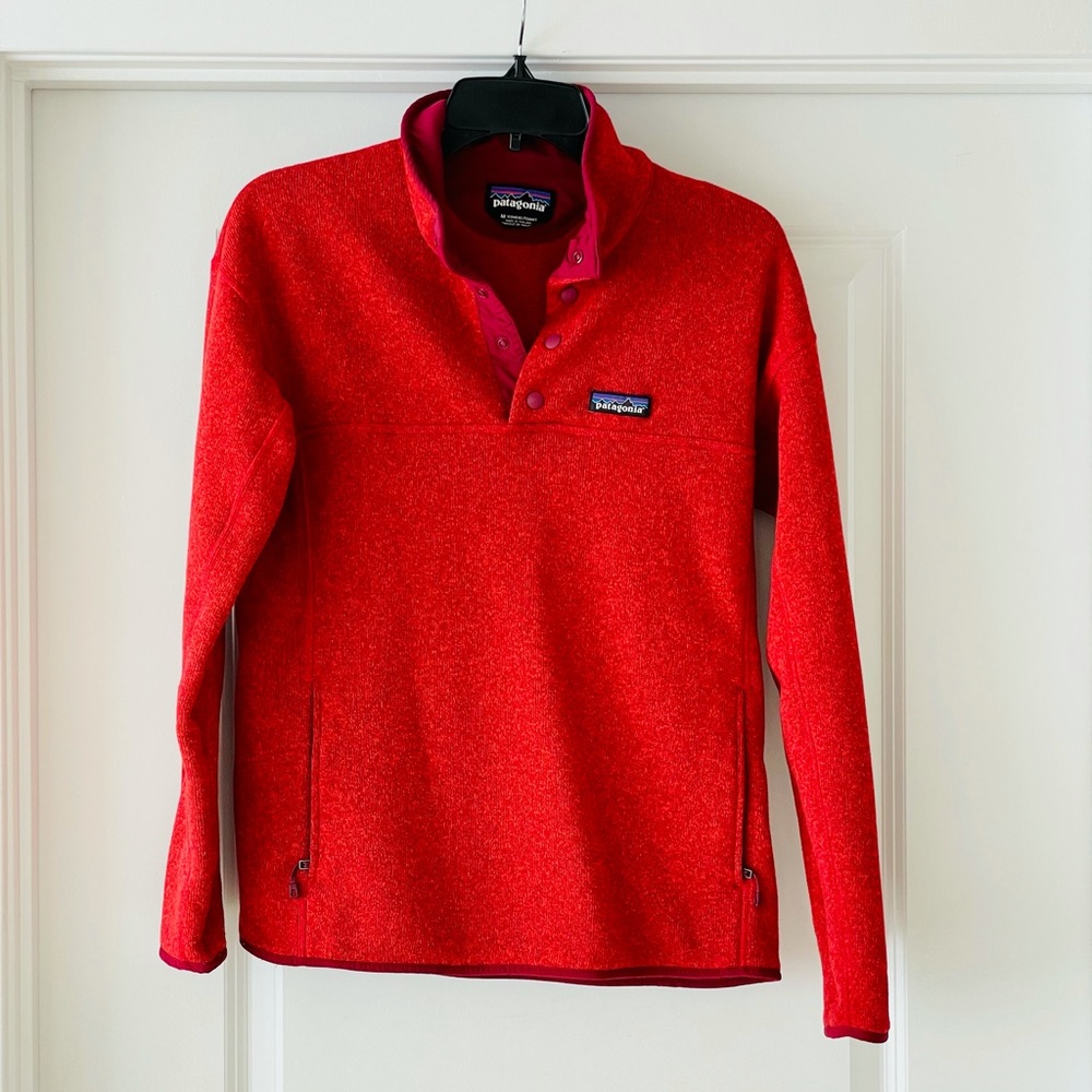Red Patagonia sweatshirt fleece for sale
